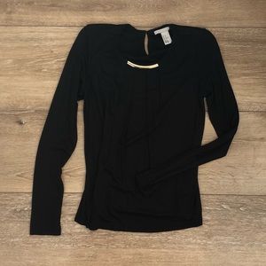 ❤️ H&M Long Sleeve Top with Gold Detail